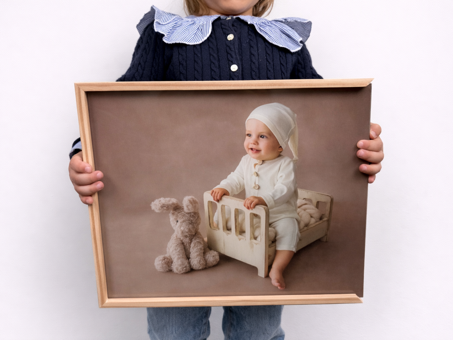 Caja con foto para bebes recién nacidos