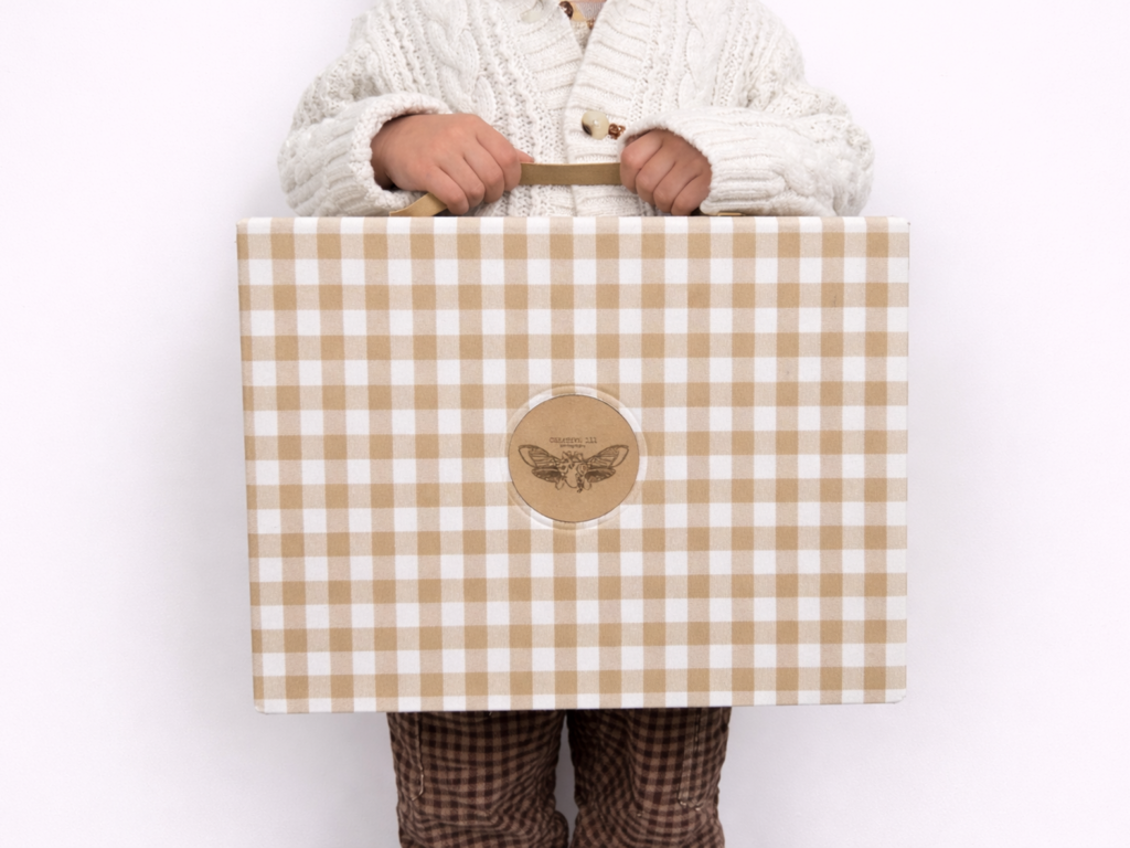 Caja cuadritos forma cuadrada